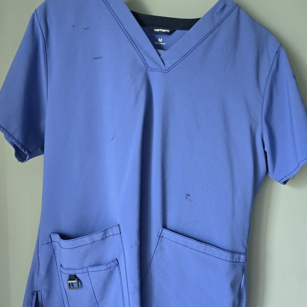Carhartt V-Neck Blue Scrub Set